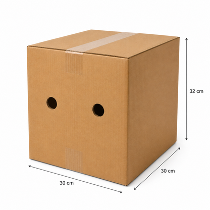Caja cartón para huevos.
