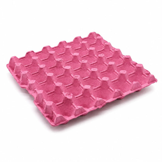 bandejas de 39 huevos color rosa